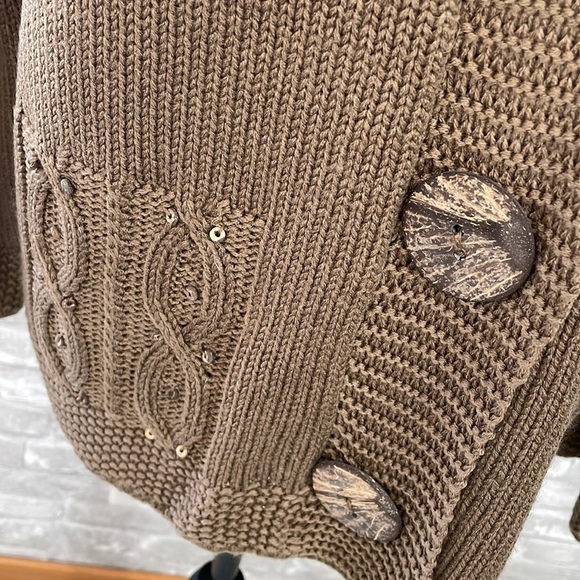 Maddi Brown Button Cardigan - Picture 2 of 5